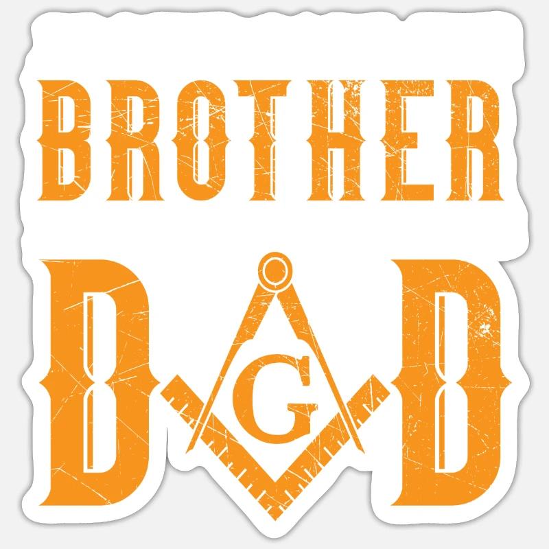 Freemason Dad Fraternal Freemasonry Square Compass Sticker size S (10 x 10 cm)
