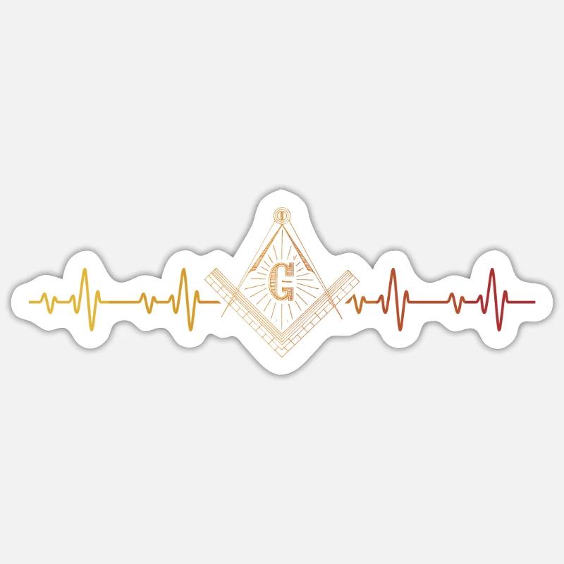 Franc-maçon Fraternel Franc-maçonnerie Square Compass Sticker taille S (10 x 10 cm)