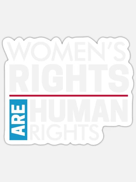 Frauenrechte Sind Menschenrechte - Sticker Größe S (10 x 10 cm) - Mattweiß