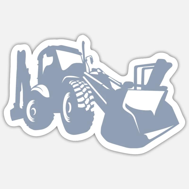 Baggerfahrer Bagger Frontlader Sprüche Sticker Größe S (10 x 10 cm)