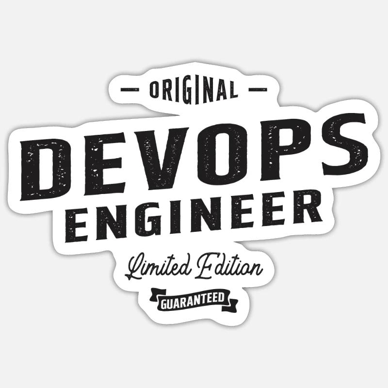 Devops Engineer Funny Job Title Profession Sticker size S (10 x 10 cm)