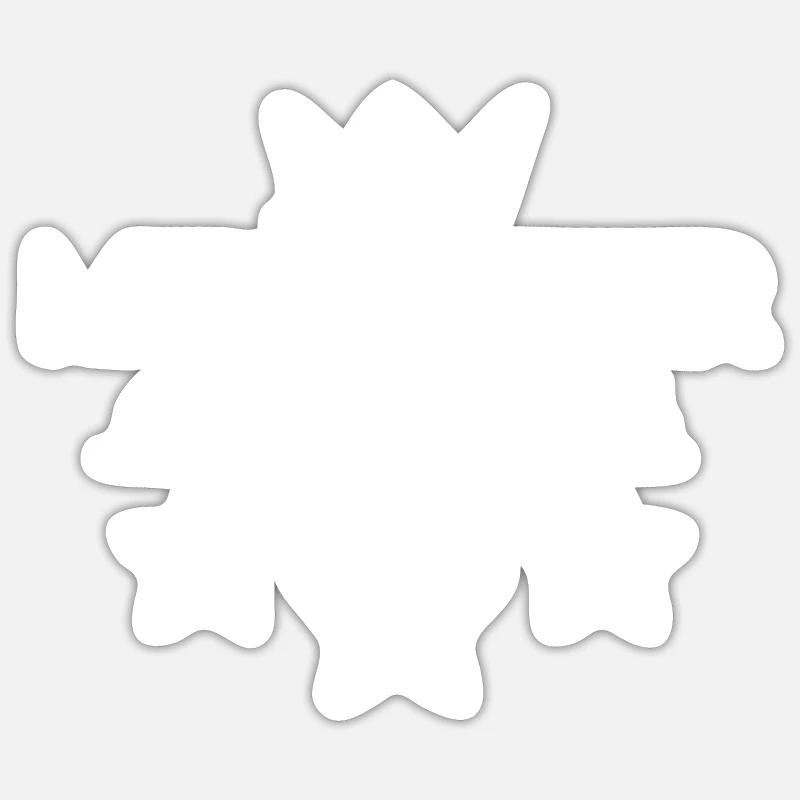 Mitarbeiter des Monats Geschenk - Sticker Größe S (10 x 10 cm) - Mattweiß
