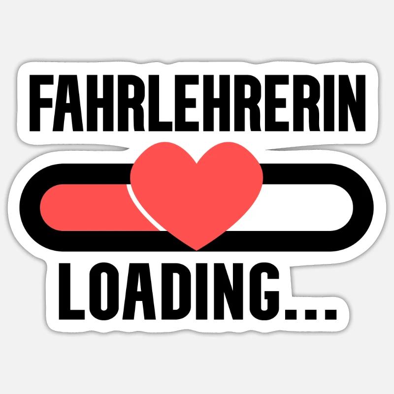 Fahrlehrerin Loading Sticker Größe S (10 x 10 cm)