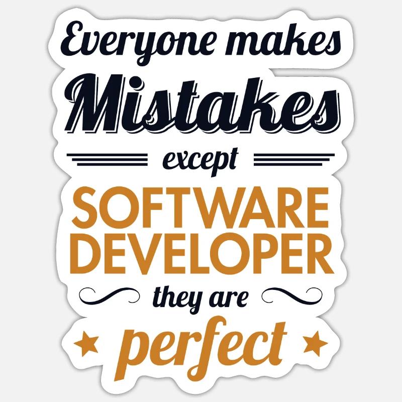 Software Developer are Perfect Full Stack Sticker size S (10 x 10 cm)