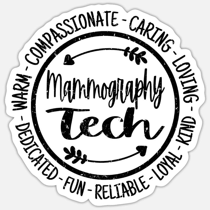 Mammography Tech Sticker size S (10 x 10 cm)