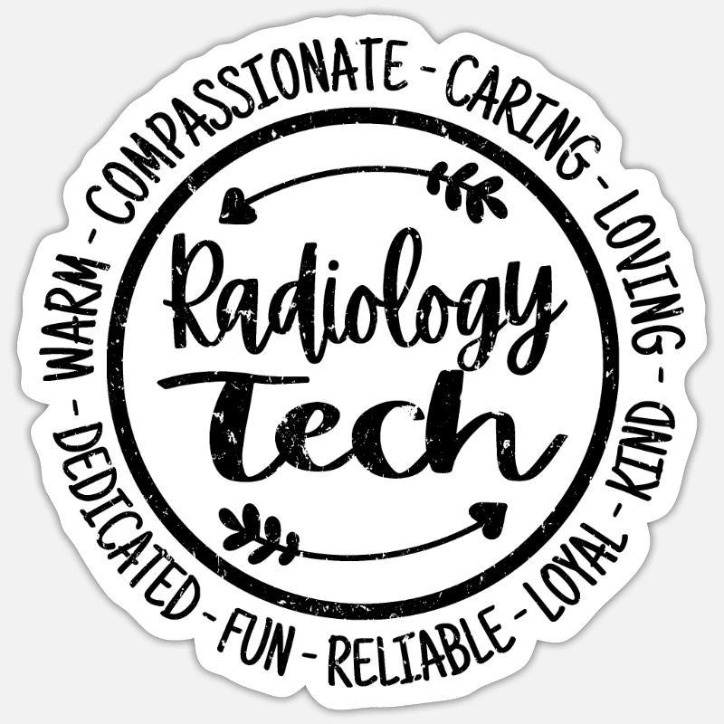 Radiology Tech - Sticker size S (10 x 10 cm) - white matte