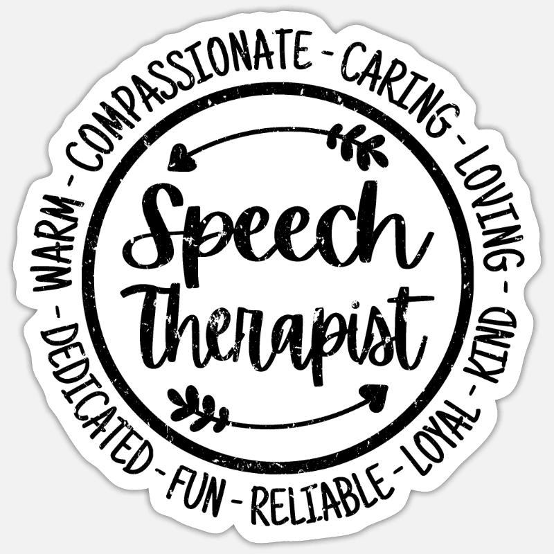 Speech Therapist - Sticker size S (10 x 10 cm) - white matte