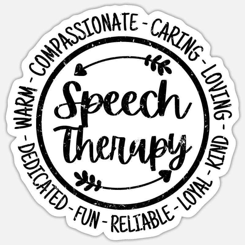Speech Therapy - Sticker size S (10 x 10 cm) - white matte