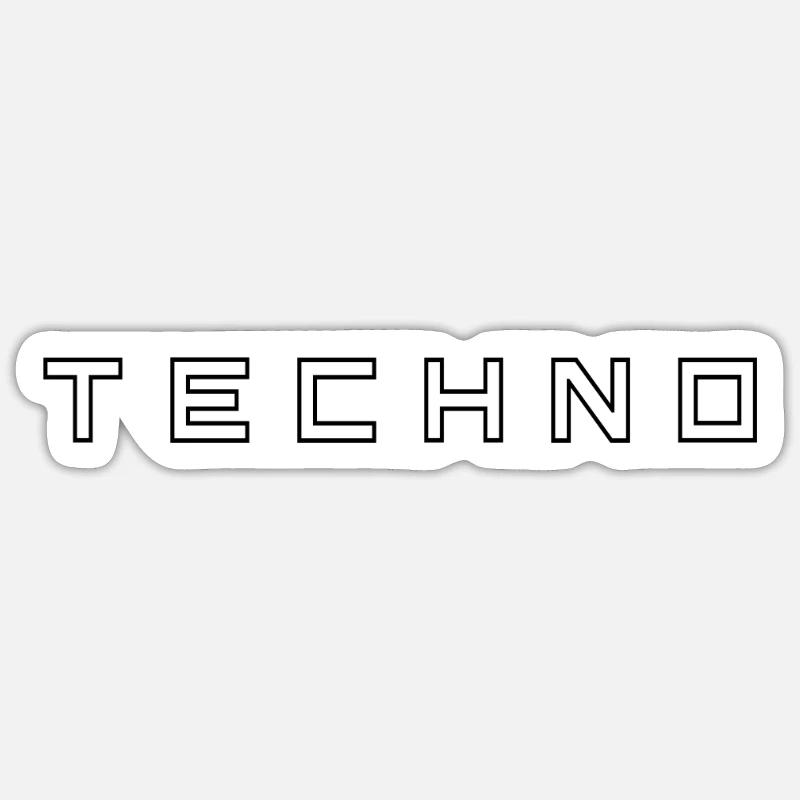 Techno Sticker taille S (10 x 10 cm)