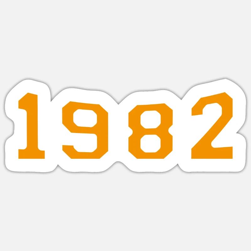 1982 Year Oranges Design Sticker size S (10 x 10 cm)