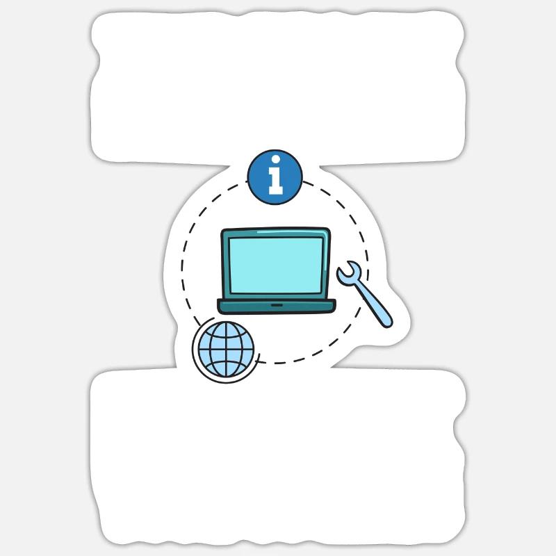 Tech Support IT Technical Assistance Helpdesk Sticker size S (10 x 10 cm)