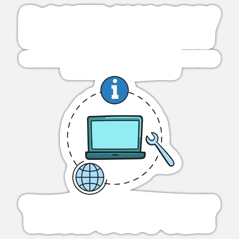 Tech Support IT Technical Assistance Helpdesk Sticker size S (10 x 10 cm)