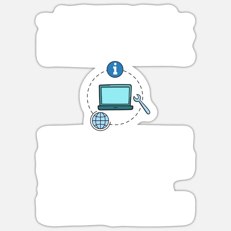 Tech Support IT Technischer Hilfe Helpdesk Sticker Größe S (10 x 10 cm)