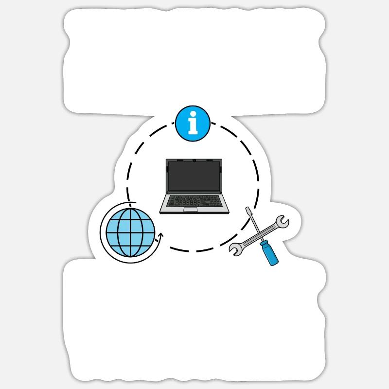 Tech Support IT Technical Assistance Helpdesk Sticker size S (10 x 10 cm)