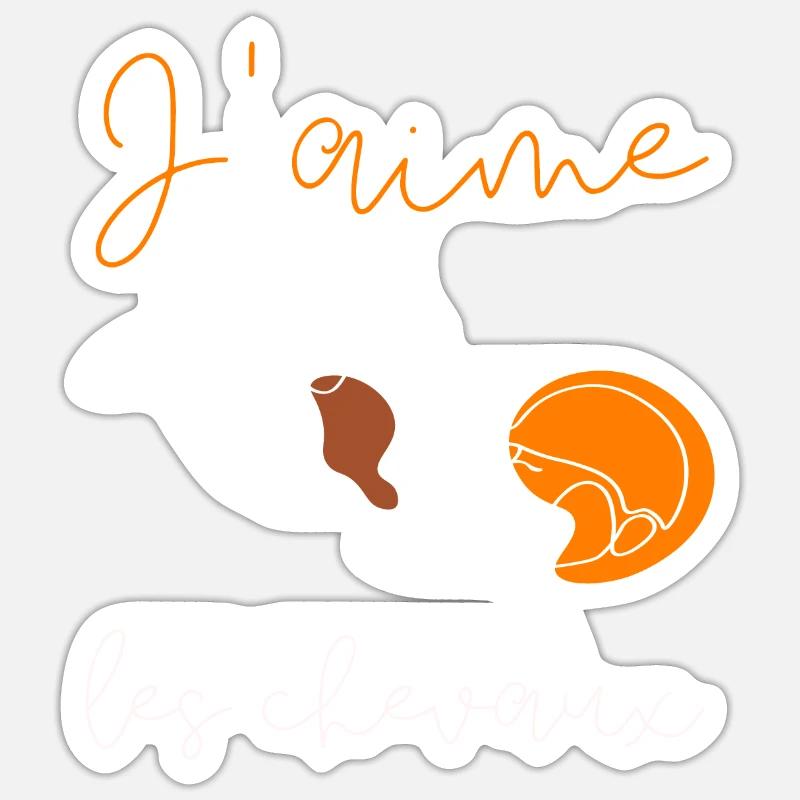 équitation cheval - idee cadeau cavalière Sticker taille S (10 x 10 cm)