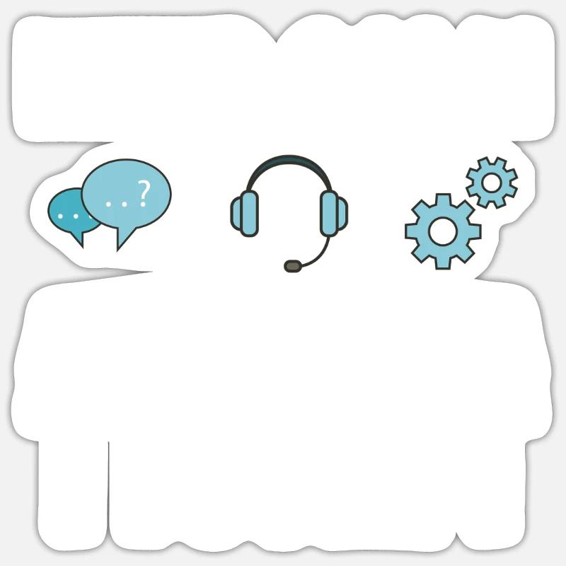 Tech Support IT Technischer Hilfe Helpdesk Sticker Größe S (10 x 10 cm)