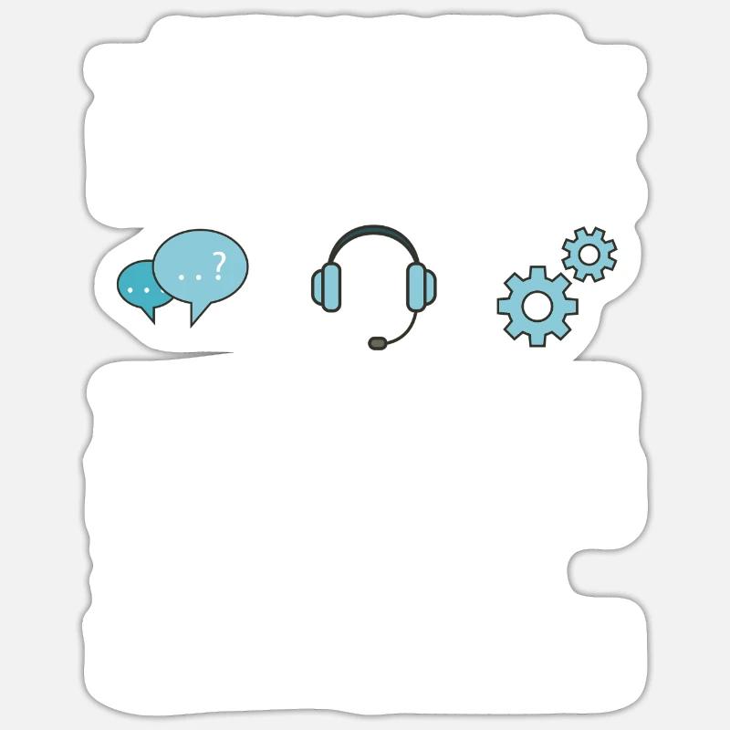 Support technique Assistance technique informatique Helpdesk Sticker taille S (10 x 10 cm)