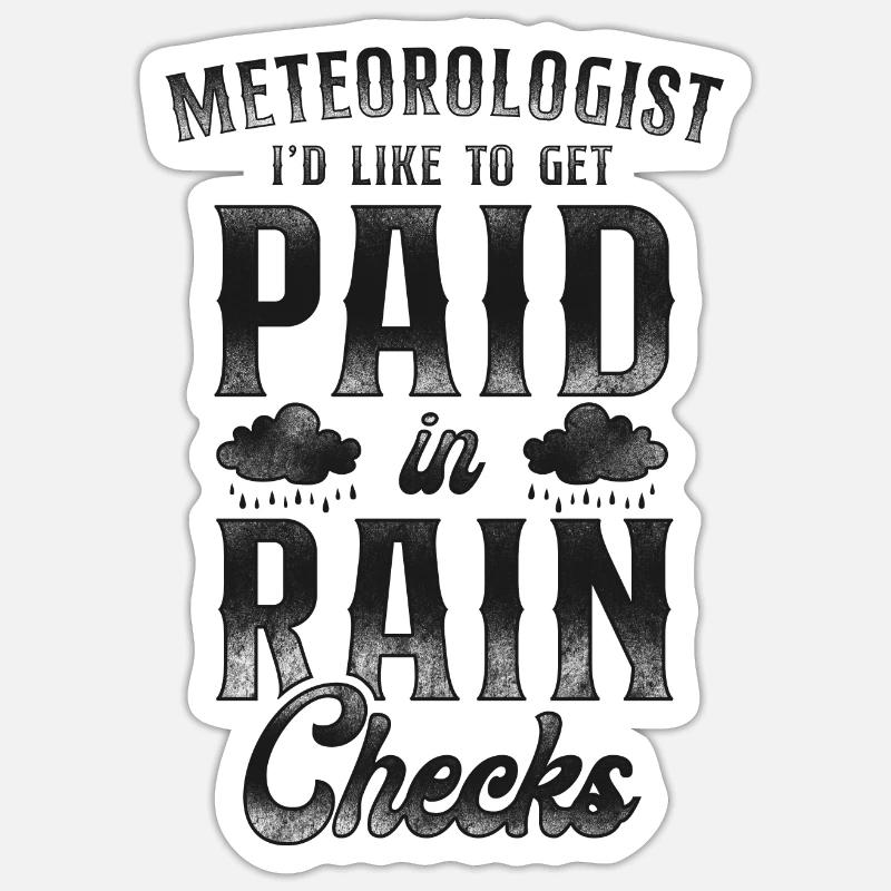 Meteorologist Weather Forecast - Sticker Größe S (10 x 10 cm) - Mattweiß