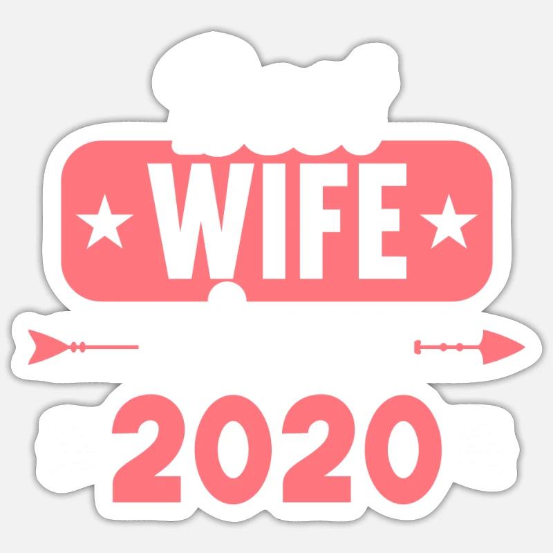 Beste Ehefrau Bester Ehemann seit 2020 Sticker Größe S (10 x 10 cm)