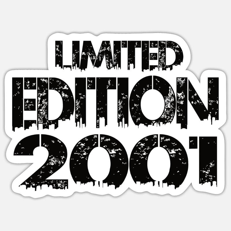 Édition limitée 2001 - Sticker taille S (10 x 10 cm) - blanc mat