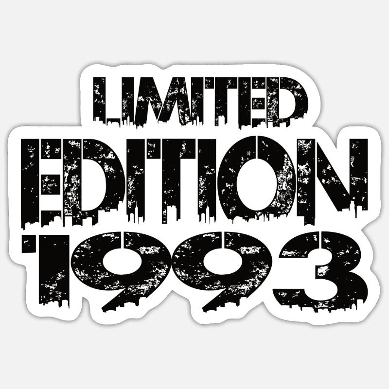 Édition limitée 1993 - Sticker taille S (10 x 10 cm) - blanc mat