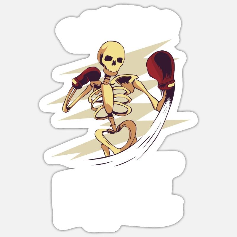 Expert en boxe - Sticker taille S (10 x 10 cm) - blanc mat