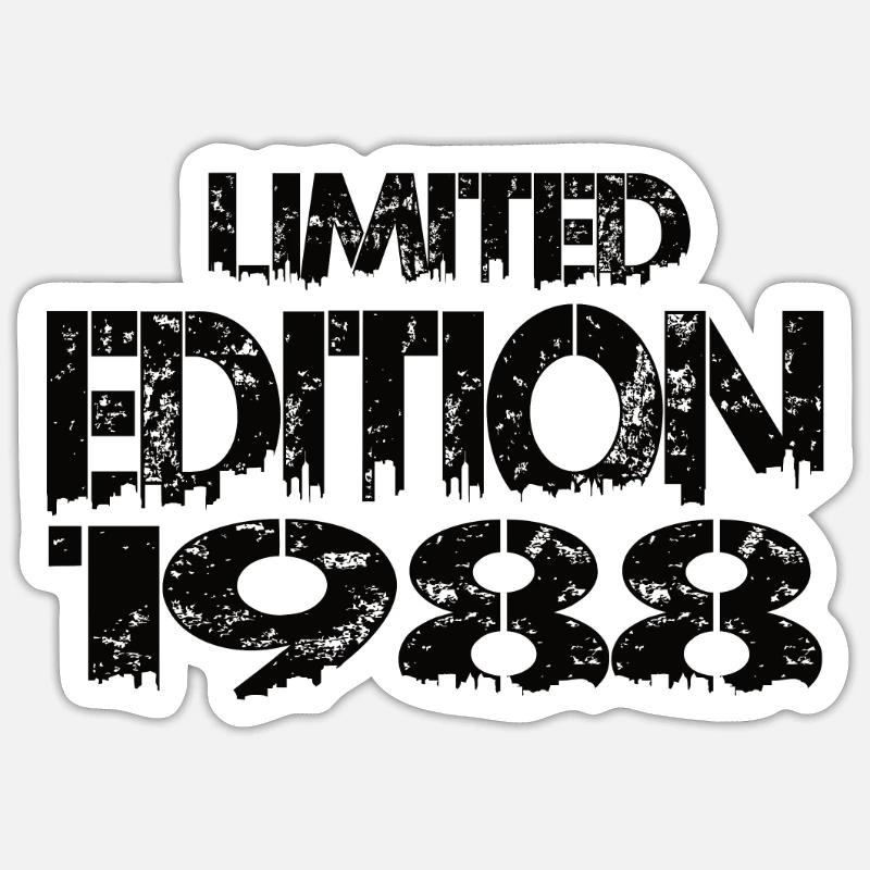 Édition limitée 1988 - Sticker taille S (10 x 10 cm) - blanc mat