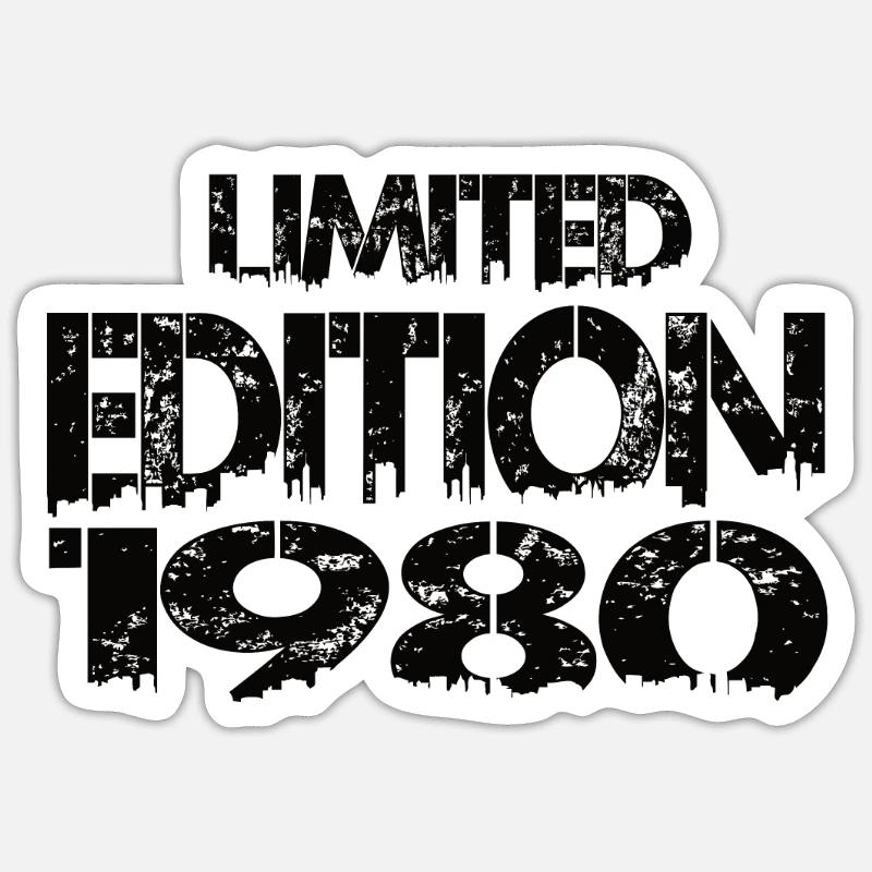 Édition limitée 1980 - Sticker taille S (10 x 10 cm) - blanc mat