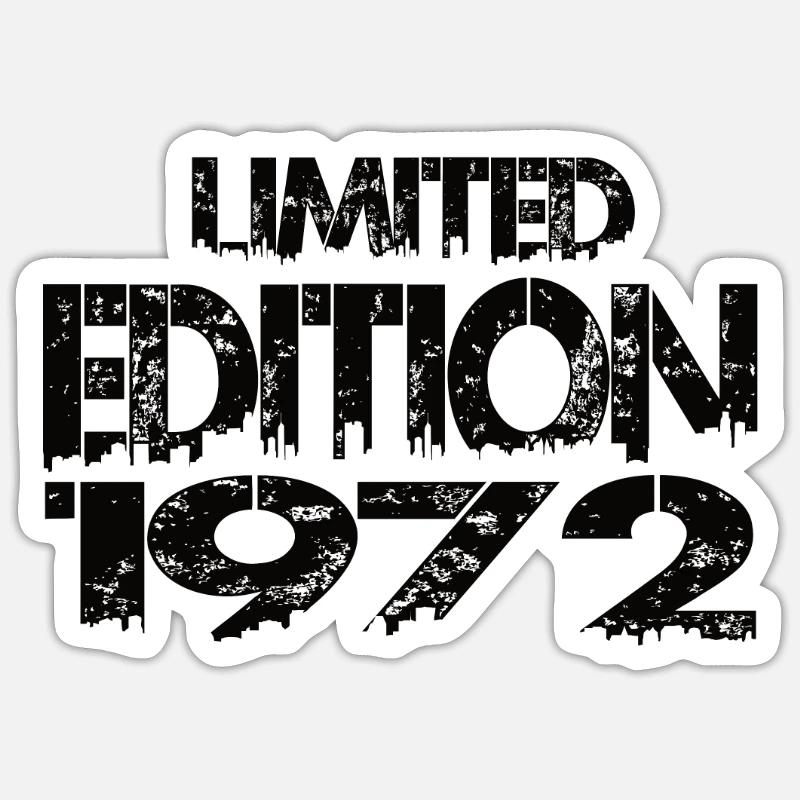 Édition limitée 1972 - Sticker taille S (10 x 10 cm) - blanc mat