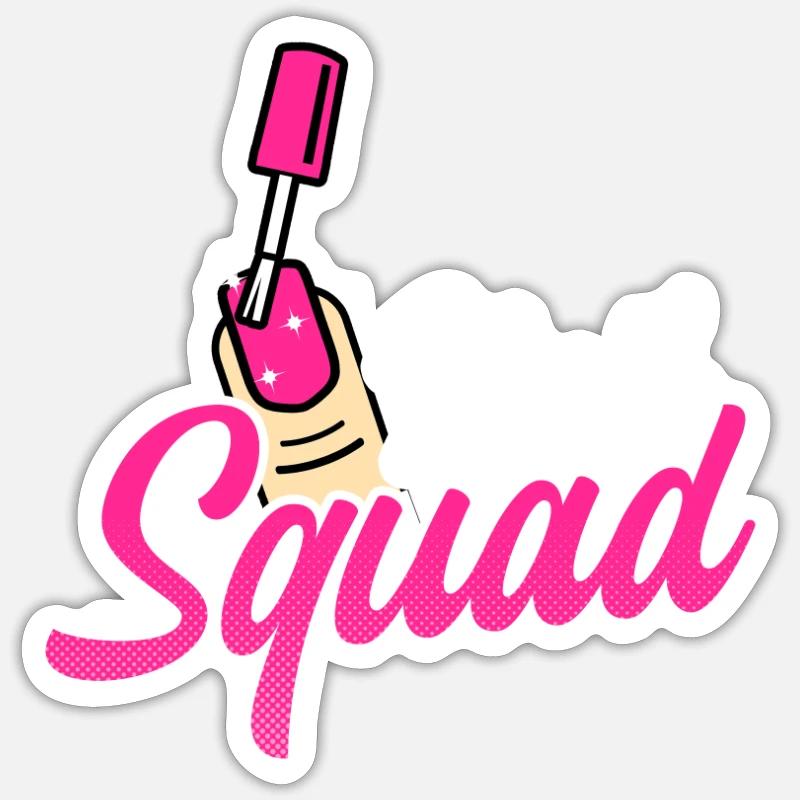 Nail Tech Nail Squad - Sticker taille S (10 x 10 cm) - blanc mat