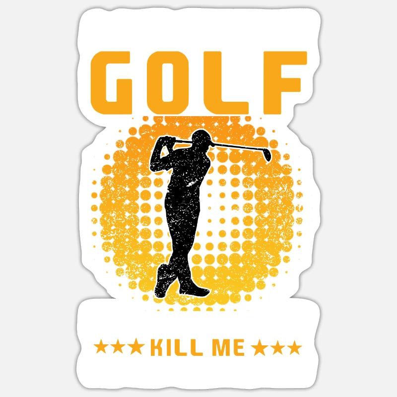 Golf coolest design - Sticker size S (10 x 10 cm) - white matte