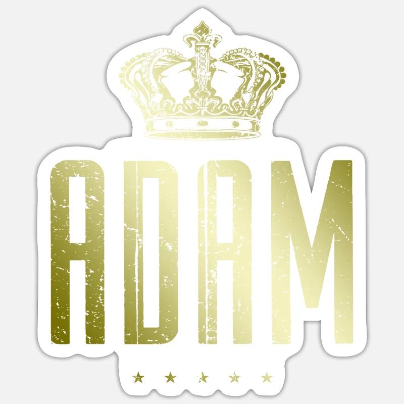 Adam - Sticker taille S (10 x 10 cm) - blanc mat