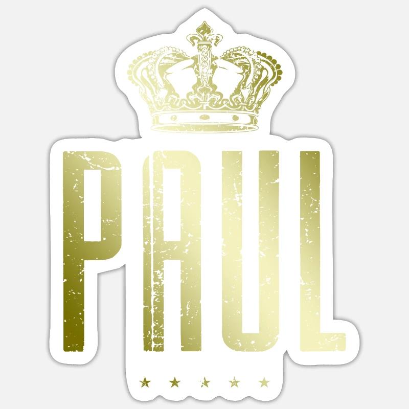 Paul - Sticker taille S (10 x 10 cm) - blanc mat