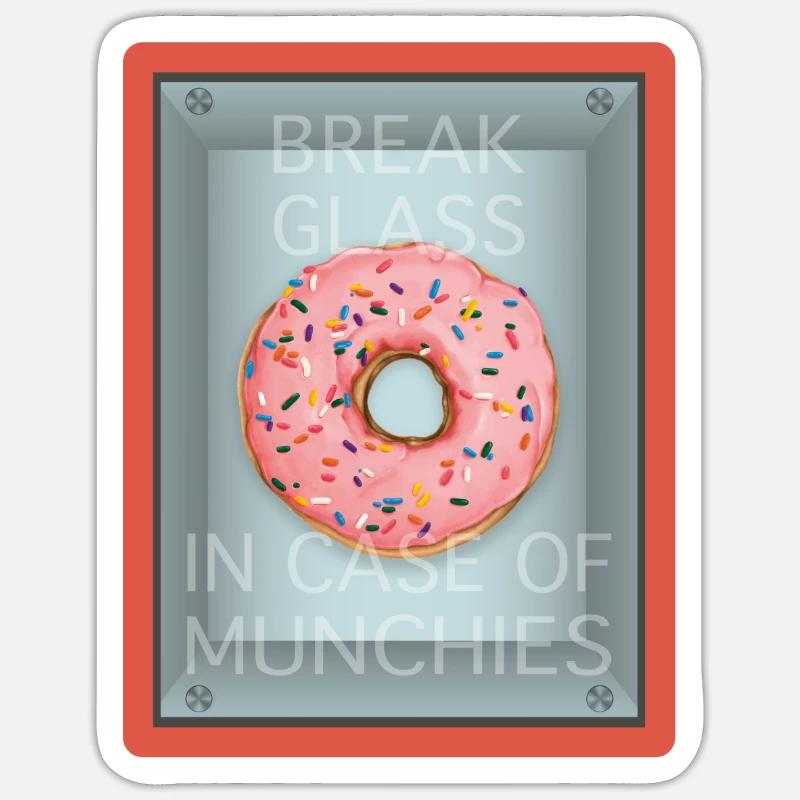 Envies de beignets - Sticker taille S (10 x 10 cm) - blanc mat