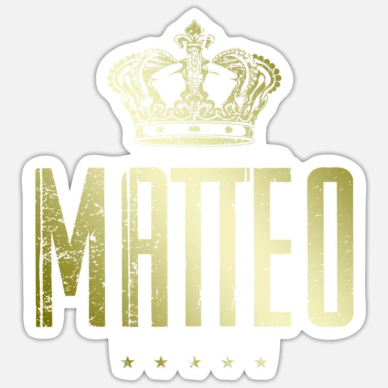 Matteo - Sticker taille S (10 x 10 cm) - blanc mat