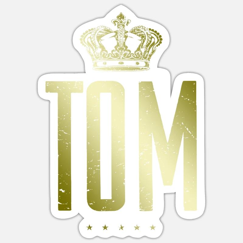 Tom - Sticker taille S (10 x 10 cm) - blanc mat