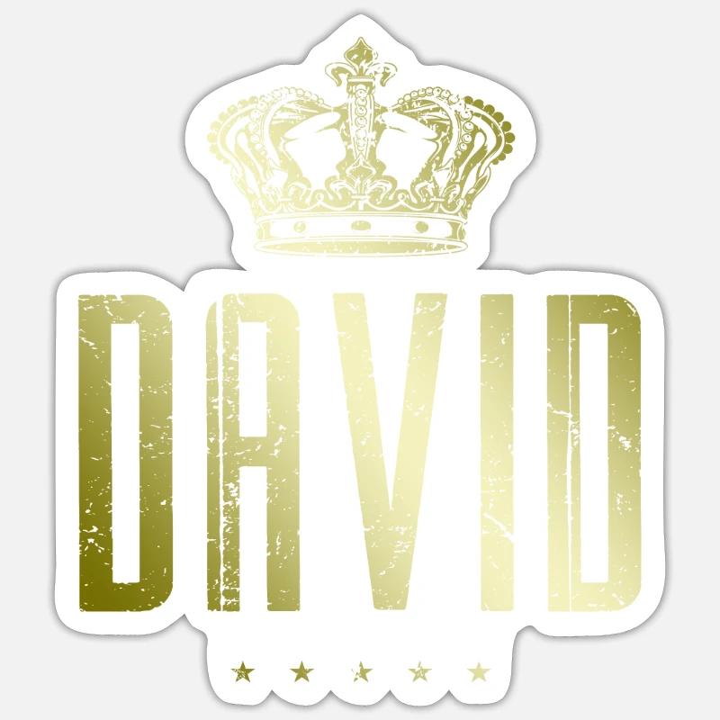 David - Sticker Größe S (10 x 10 cm) - Mattweiß