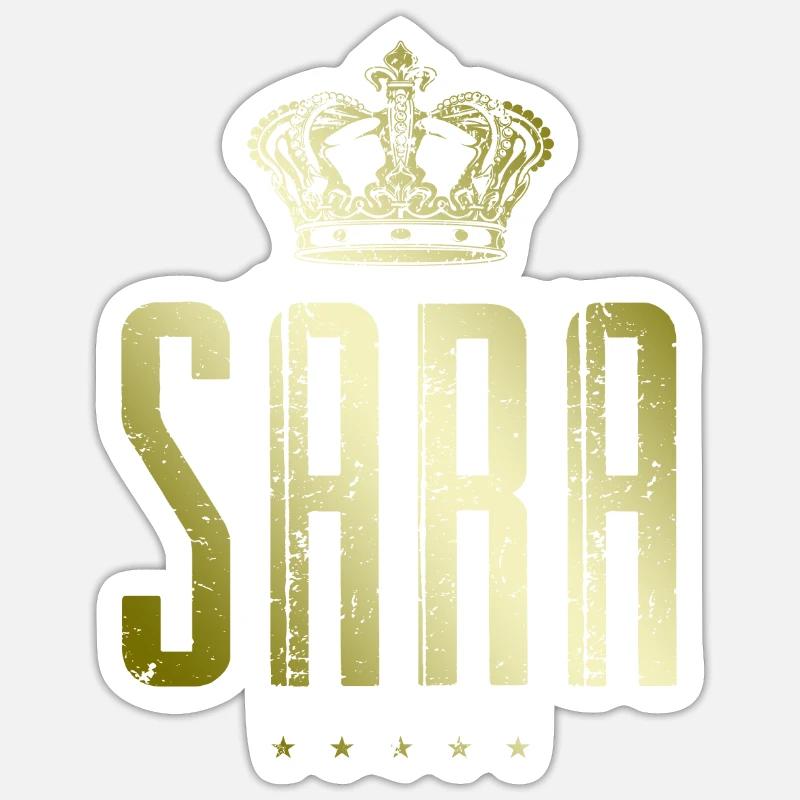 Sara - Sticker taille S (10 x 10 cm) - blanc mat