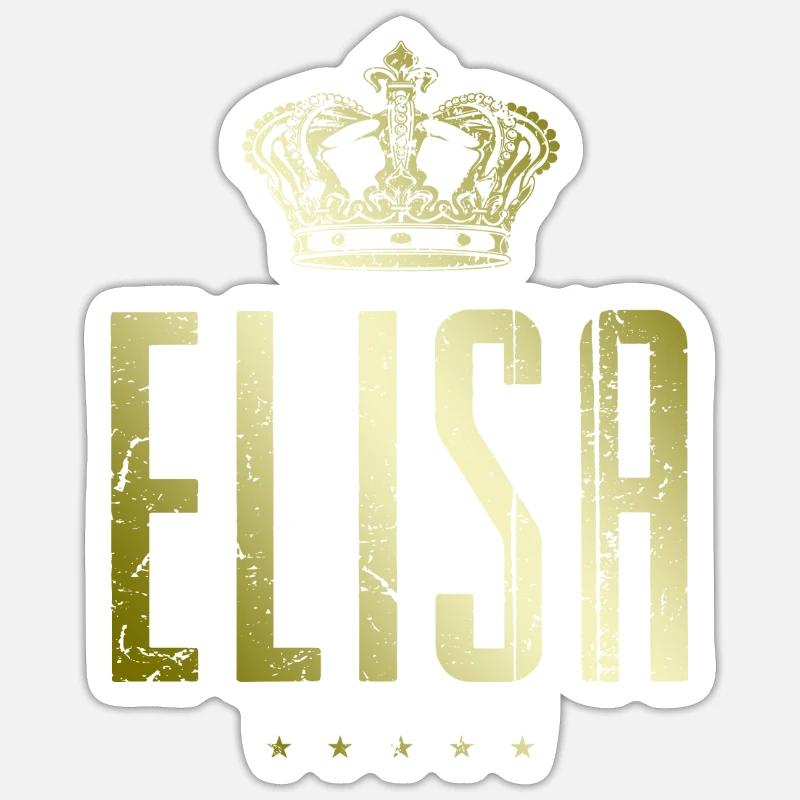 Elisa - Sticker Größe S (10 x 10 cm) - Mattweiß