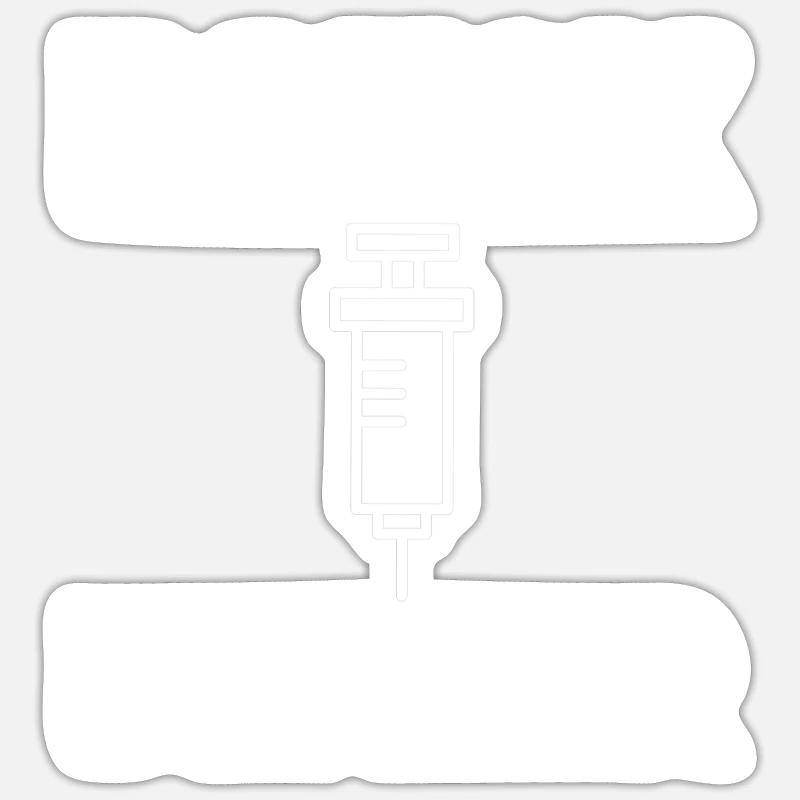 Revendeur de Botox 2 - Sticker taille S (10 x 10 cm) - blanc mat
