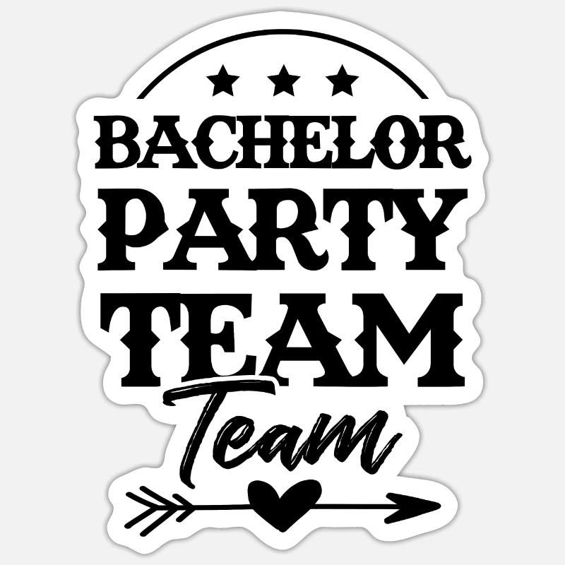 Bachelor Party Drinking Team Sticker Größe S (10 x 10 cm)