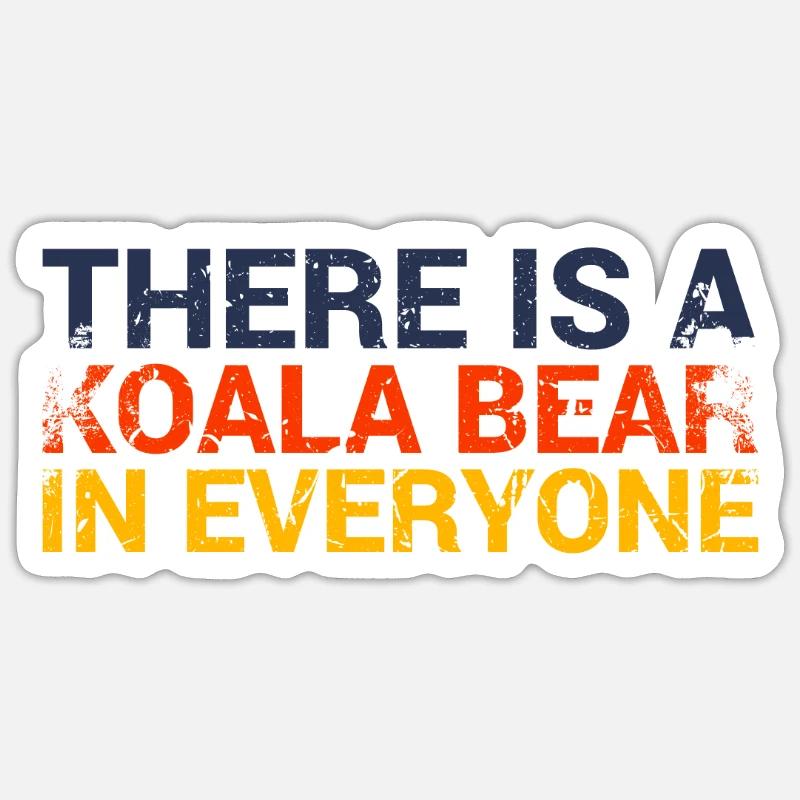 Il y a un ours koala dans chaque conception de koala Sticker taille S (10 x 10 cm)