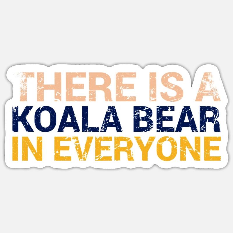Il y a un ours koala dans chaque conception de koala Sticker taille S (10 x 10 cm)