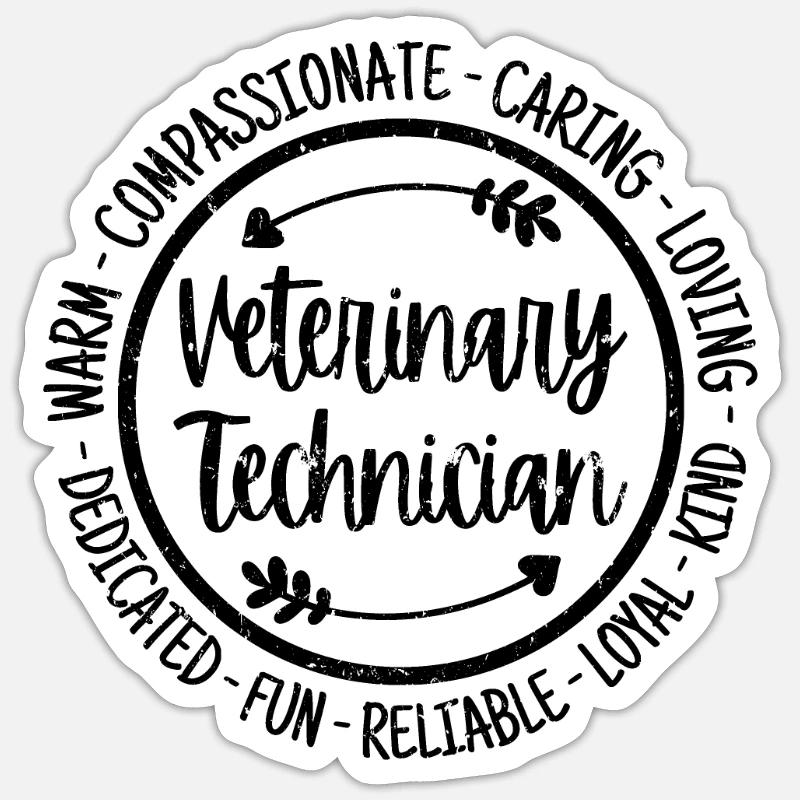 Veterinary Technician Sticker size S (10 x 10 cm)