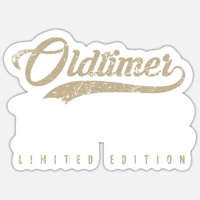 Oldtimer 1942 80e anniversaire 80 ans - Sticker taille S (10 x 10 cm) - blanc mat