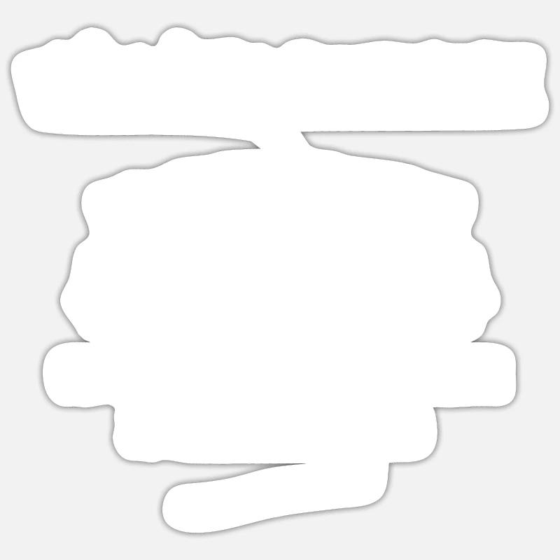 végétarienne de seconde main - Sticker taille S (10 x 10 cm) - blanc mat