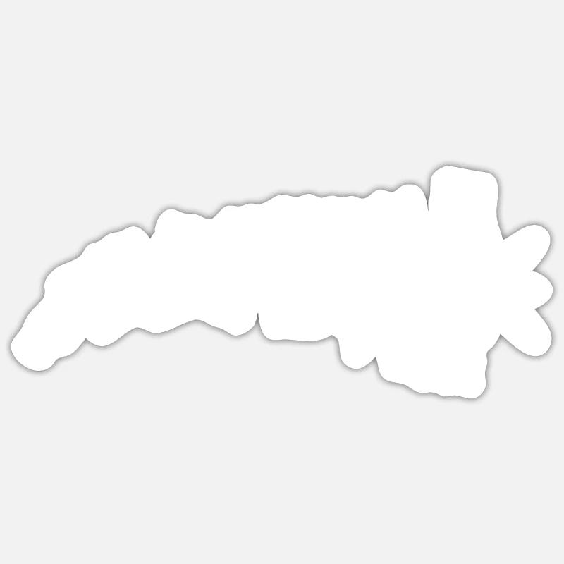 Étoiles blanches - Sticker taille S (10 x 10 cm) - blanc mat