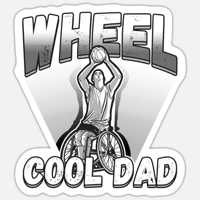 Conception de fauteuil roulant pour handicapés pour une amputation Sticker taille S (10 x 10 cm)