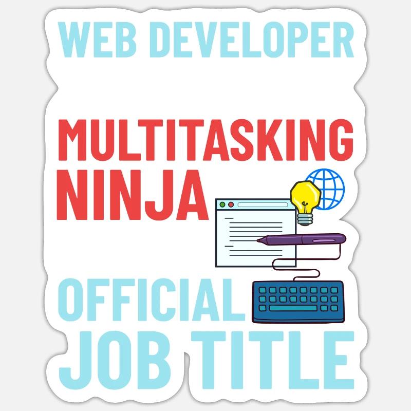 Web Entwicklung Webentwickler Entwickler Manager - Sticker Größe S (10 x 10 cm) - Mattweiß