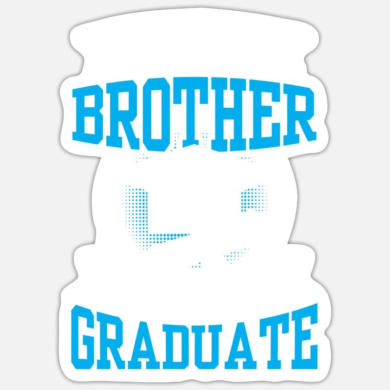Stolzer Bruder Eines Absolventen Absolvent Sticker Größe S (10 x 10 cm)